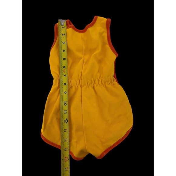 Vintage 1970s Romper One Piece Baby Girl 12-18M Romper Retro Sleeveless USA Made - Picture 10 of 10